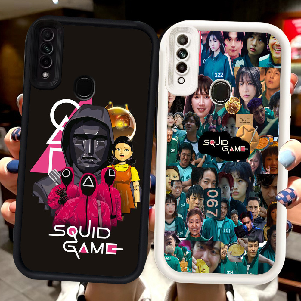 Z-14 Squid Game Putih Hitam Casing untuk OPPO A31 Reno 3 A91 F15 2020 Case