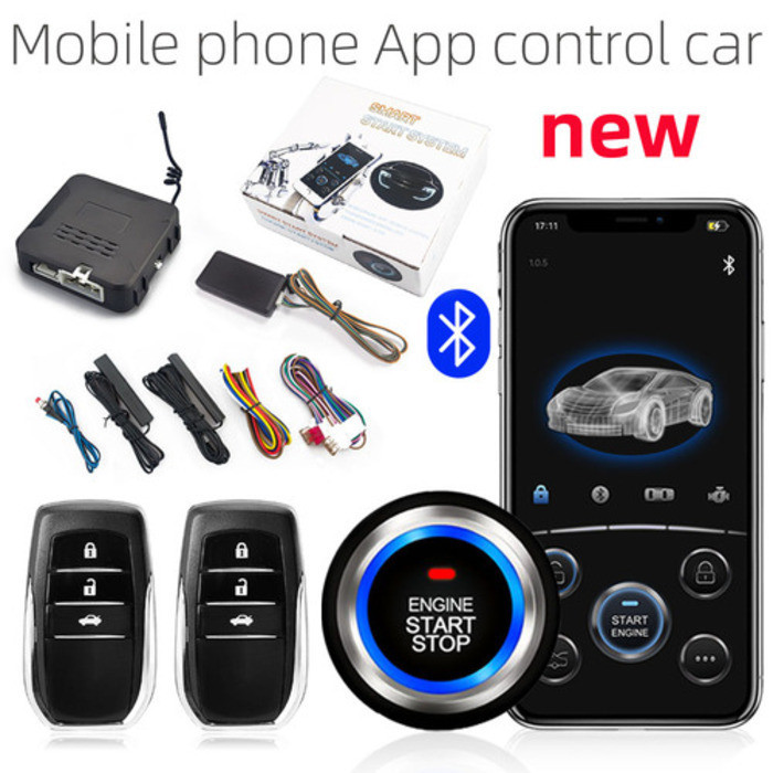 Mobil Remote Start Stop Kit Bluetooth Mobile Phone Control Engine Ignition Open Trunk PKE Keyless En