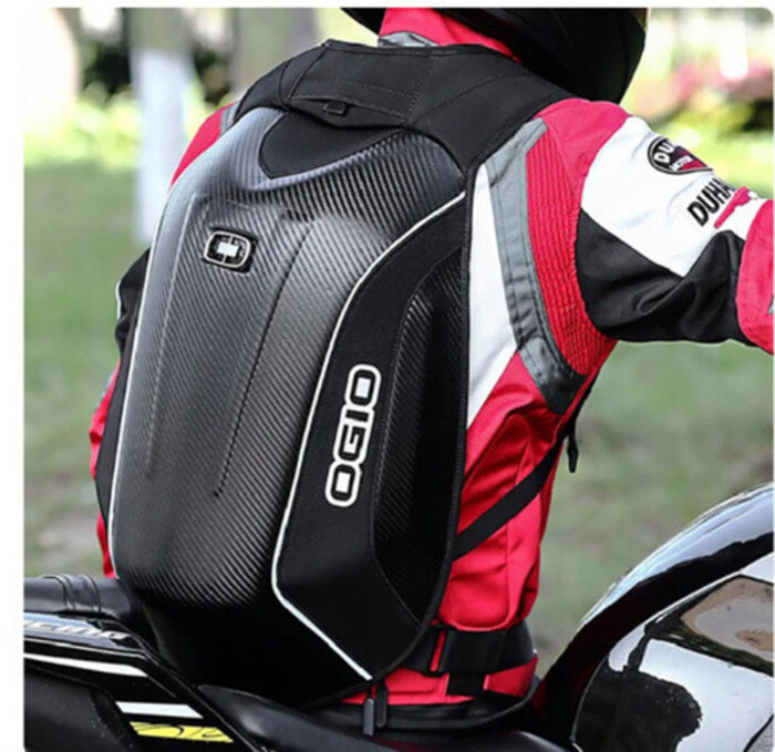 OGIO 30-48L Carbon Fiber Hard Shell Motorcycle Backpack Bags Moto Racing Knight Storage Travel Compu
