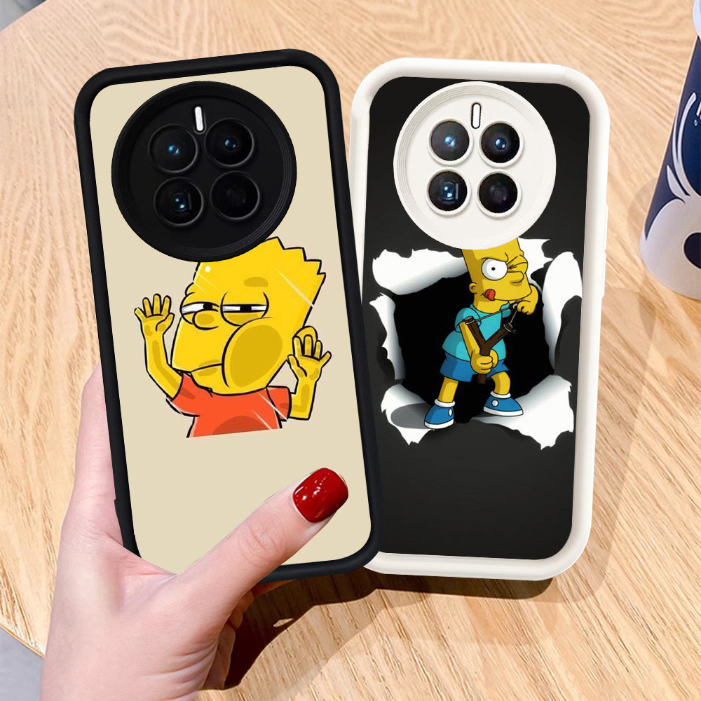 Casing untuk Realme 12X 12 Lite Pro Plus 5G Silikon Case H-96 Bart Simpson