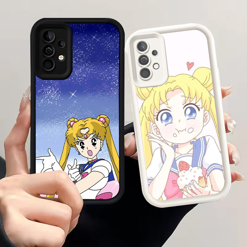Casing untuk Samsung Galaxy A52 A73 A53 A52S 5G S25 Ultra A36 A56 A26 Silikon Case H-63 Sailor Moon
