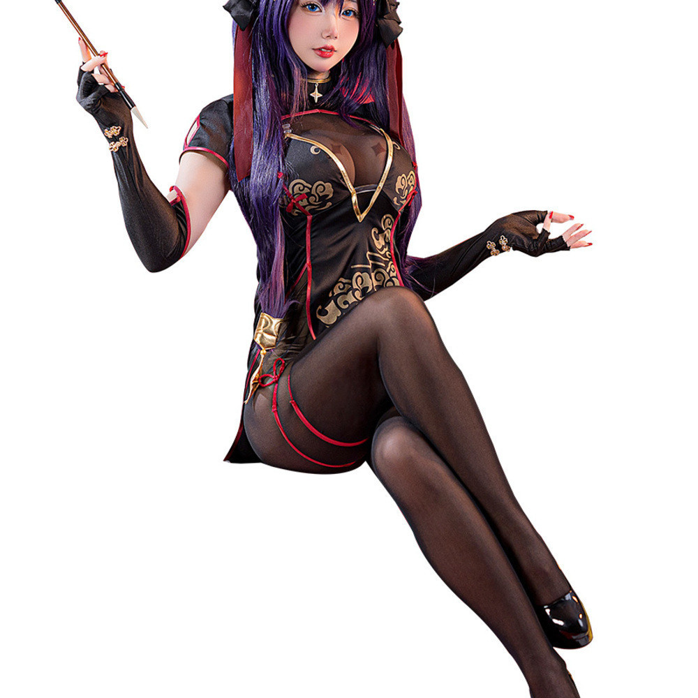 Uwowo Youwowo Genshin Impact Kostum Wanita Mona Tongren Cheongsam Cosplay National Style