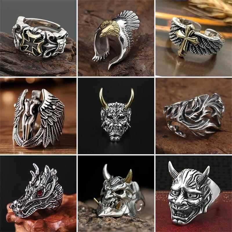 Single 1 finger ring, anti wolf and self-defense artifact, men's and women's ring, tiger self-d