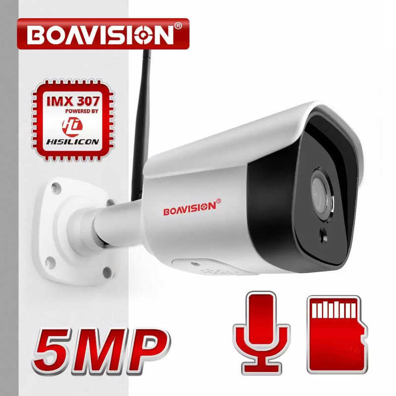 HD 5MP WIFI Wireless IP 1080P CCTV WI-FI Camera Outdoor Alarm 2-Way Audio TF Card Slot 6*Array