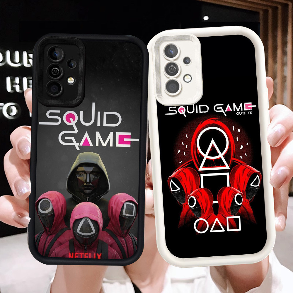 Z-14 Squid Game Putih Hitam Casing untuk Samsung Galaxy A32 A13 A33 A23 5G Case