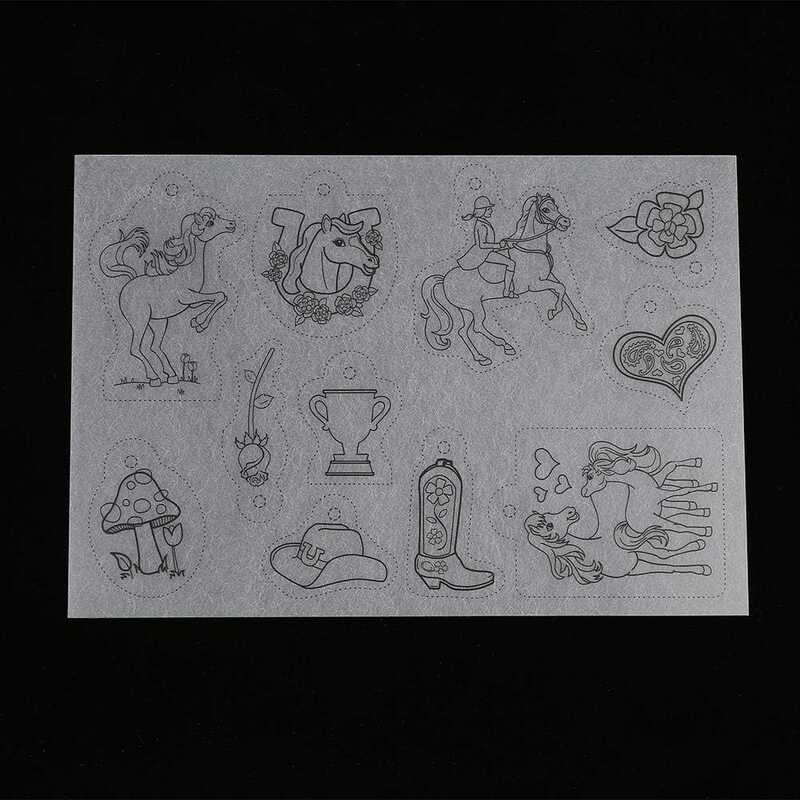 

ViaGasaFamido 8Pcs A.B.C.D.E. Plastic Sheets, Pattern Shrinky Art Paper Heat Shrink Film Sheets