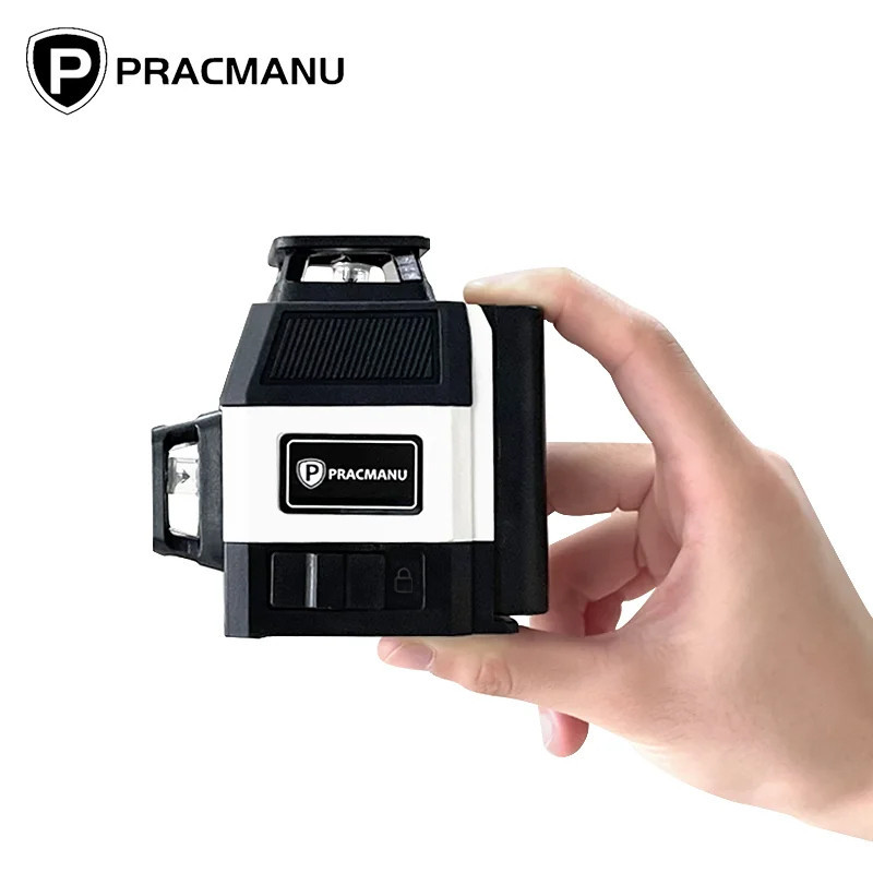 

Pracmanu Mini 12 Lines 3D 360 Self-Leveling Horizontal and Vertical Cross Line Laser Level Super Powerful Green Beam