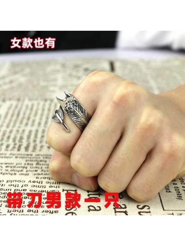 Life 1 saving Ring Same Style Self Defense Ring Men's Finger Tiger Self Defense Active Mouth An