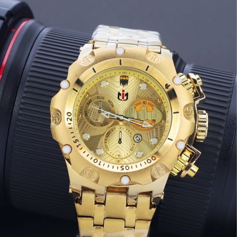 NEPIC/Napec Brazil Big Dial Gold watch INVICTA Men's Watch