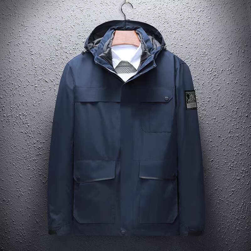 Jaket bawah, dicetak dan disesuaikan, tim kerja, brand trendy, pakaian kerja perusahaan, tiga dalam 