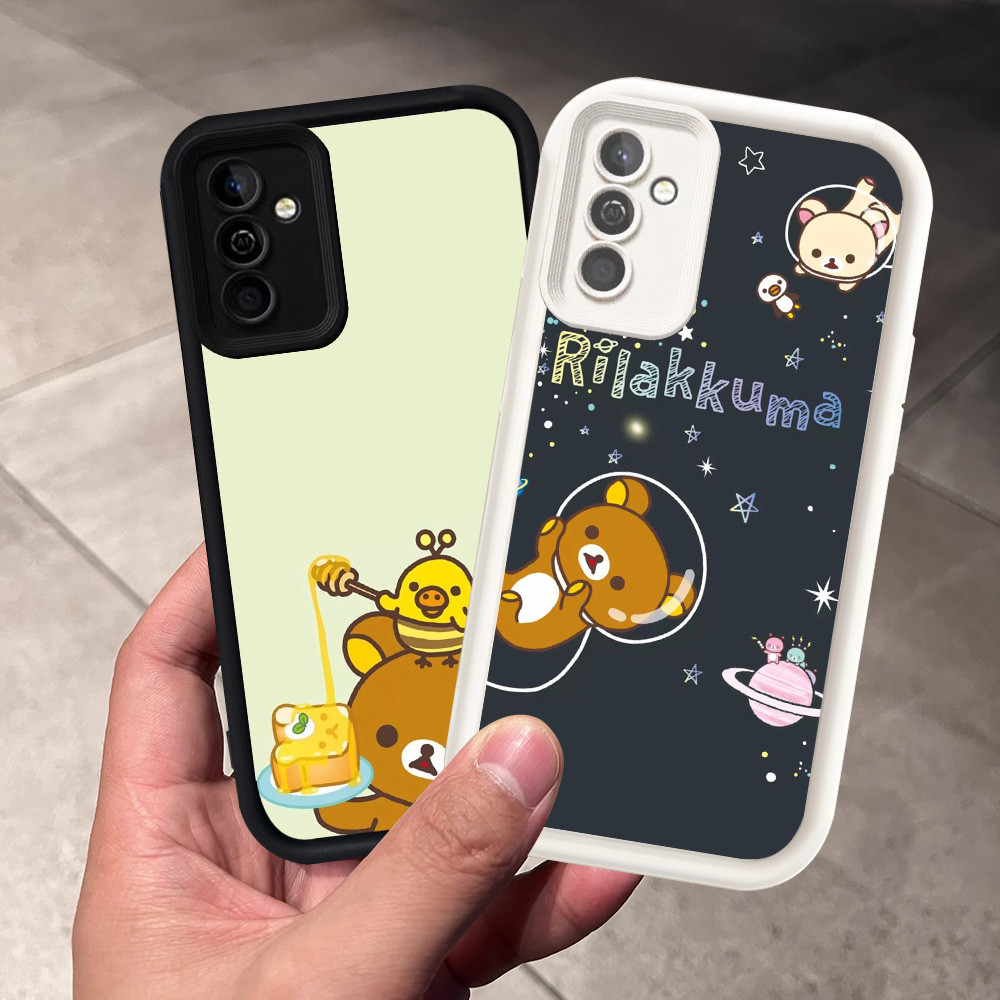 Casing untuk Samsung Galaxy A15 A24 A54 A14 A16 5G A17 Silikon Case H-57 Cute Rilakkuma
