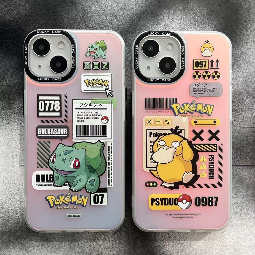 Case Premium  Cute Anime Duck Suitable untuk iPhone 14 Promax Phone Laser Apple 15 Case 13/12  Impor