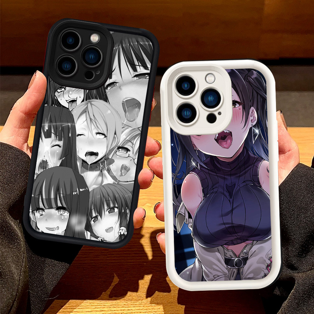Casing untuk iPhone 8 13 Pro Max Plus Silikon Case H-19 Ahegao Anime