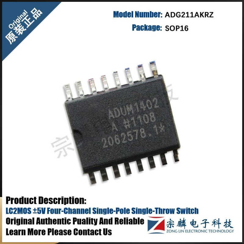 Original Authentic 10Pcs/Lot ADG211AKRZ SOP16 ADG211 G211AKRZ 211AKRZ Single Throw Switch