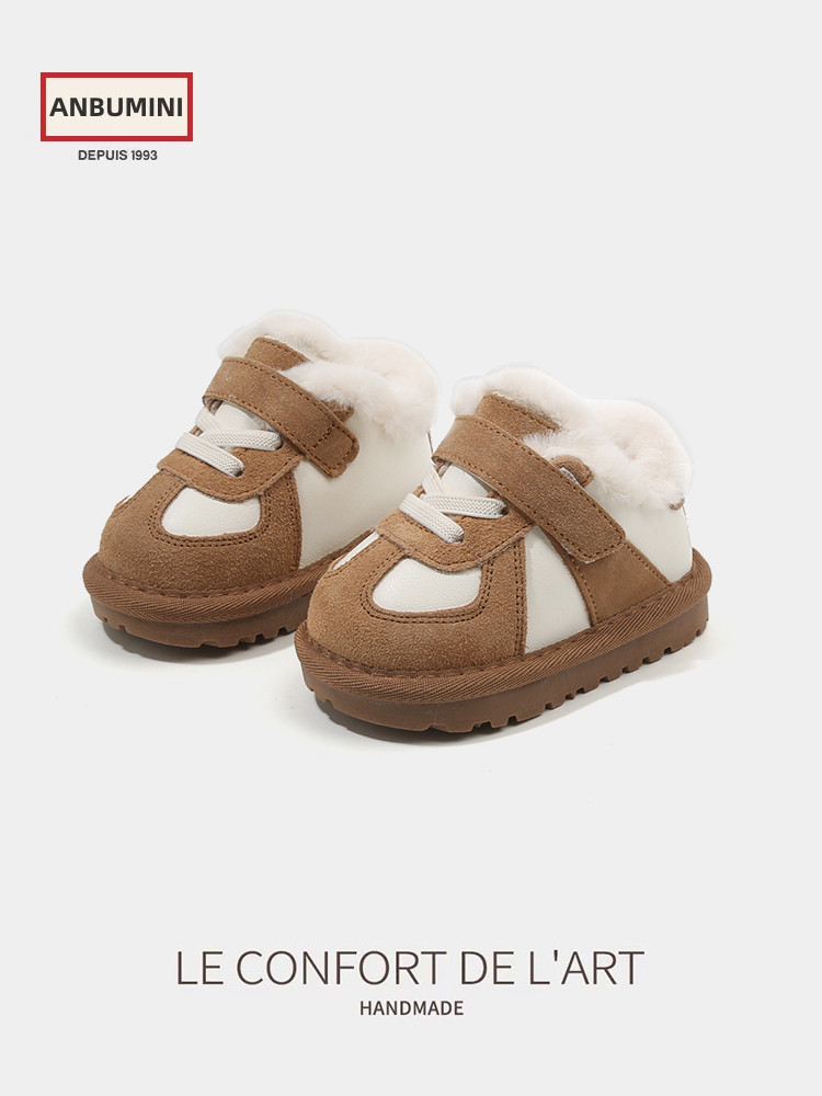 Amp Mickey anak-anak salju pendek musim dingin anak laki-laki bayi plush kuliah gadis menebal sepatu