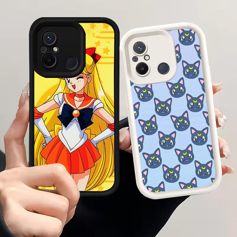 Casing untuk Xiaomi POCO C55 C31 Redmi 12C 9C 10C 11A Silikon Case H-35 Sailor Moon