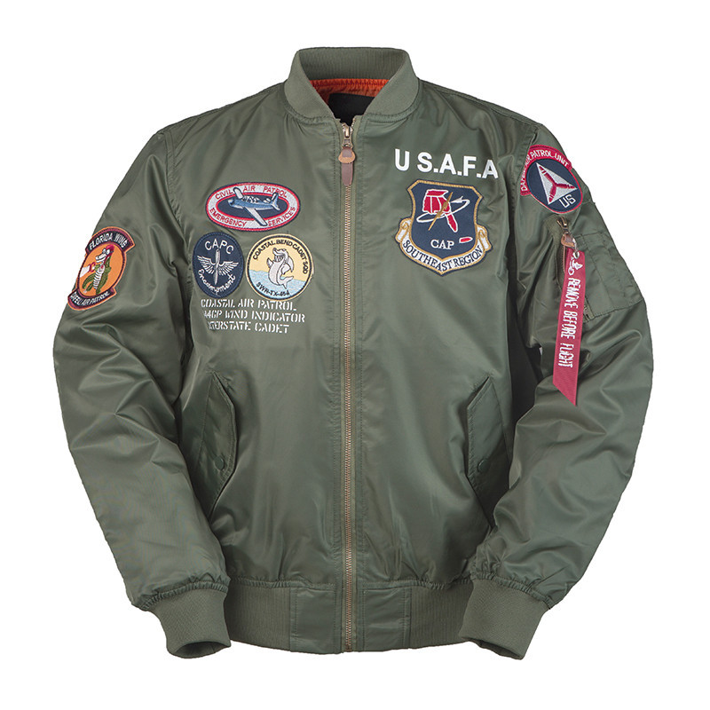 2024 Embroided Military Patches vintage men thin clothes brands Top gun MA1 bomb flihgt jacket pilot