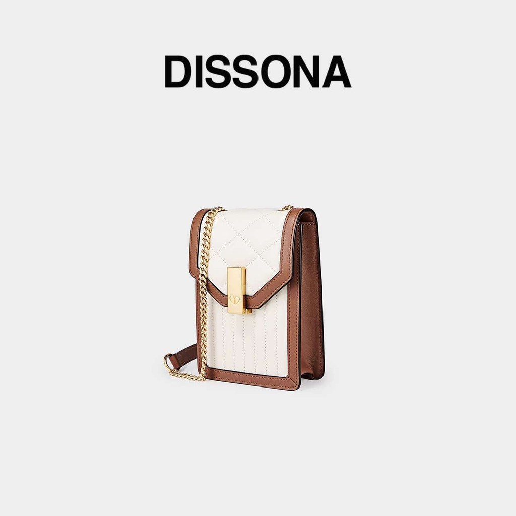 disna kulit asli baru wanita fashion bahu rantai ponsel tote slang tas