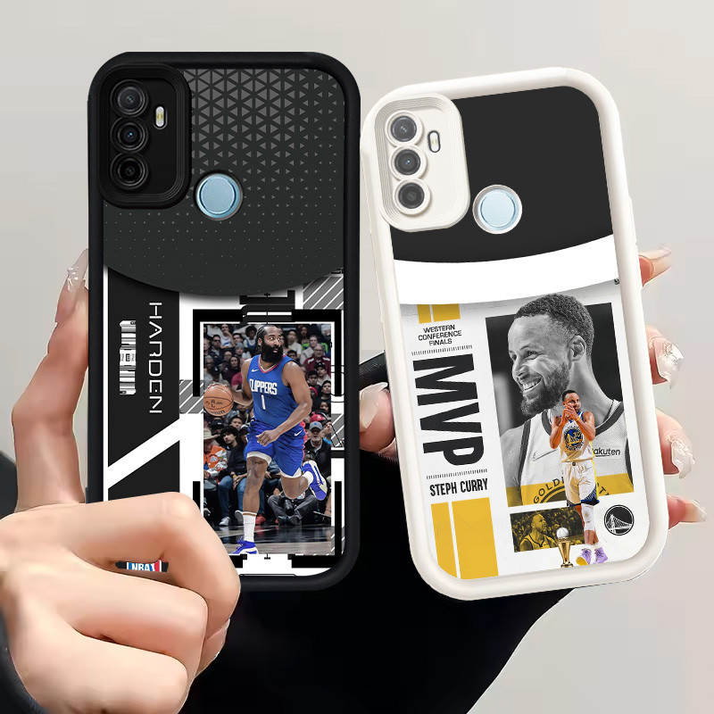Casing untuk OPPO A53 A53S A33 Realme C17 7I Silikon Case H-80 Basketball star