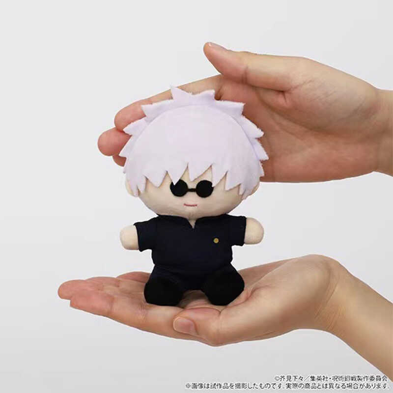 ￥ MOVIC Asli Jujutsu Kaisen Anime Cotton Stuffed Doll 10Cm Gojo Satoru Getou Saguru Bergabung Mai