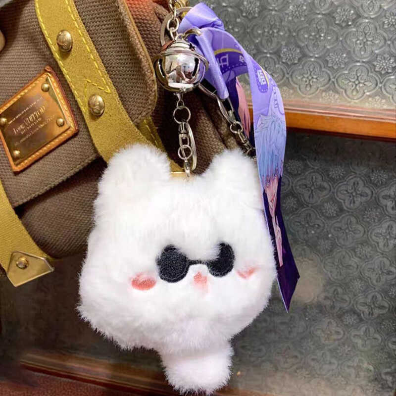 ￥ Anime Jujutsu Kaisen Gojo Satoru Cat Toy Cute Embroidery Plush Stuffed Animals Dolls Pendant Ca