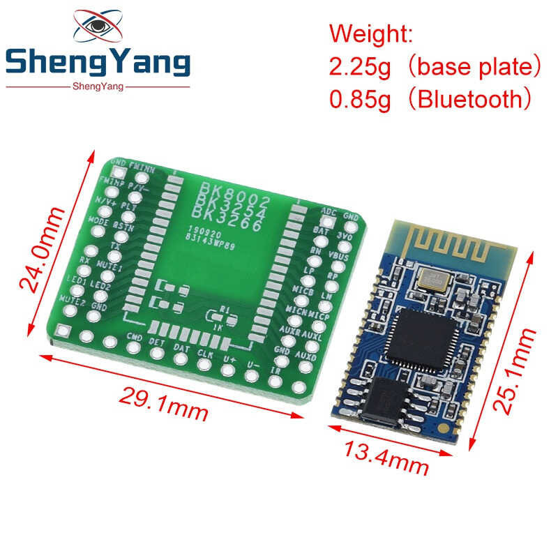 Stereo TZT Audio Module Transmission BK8000L expansion board AT Commands SPP Bluetooth Speaker