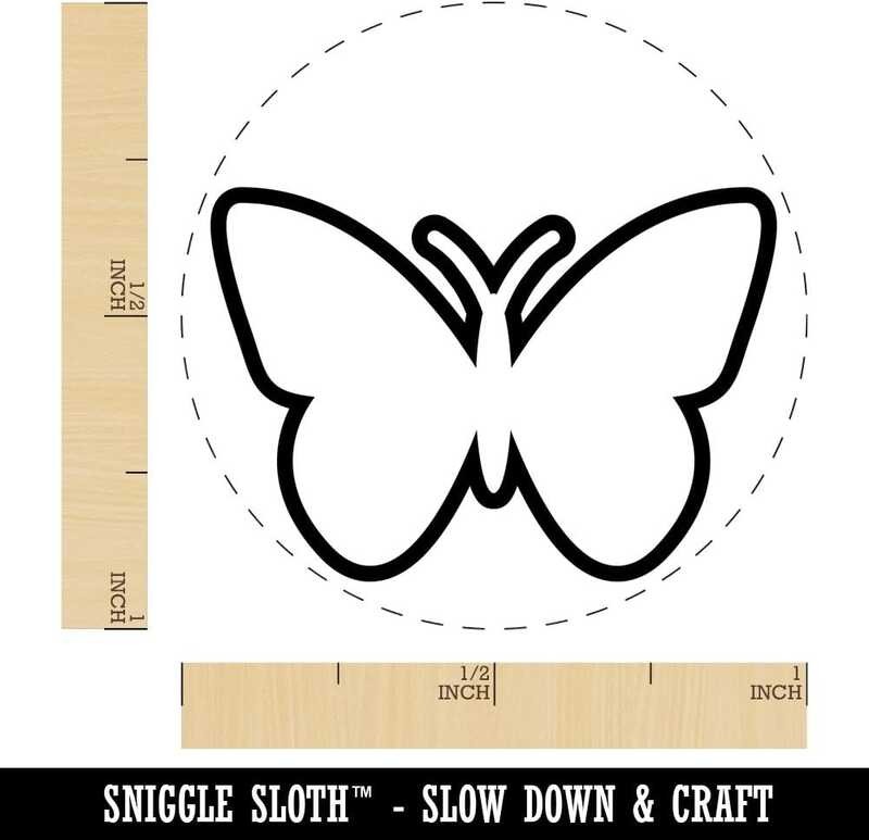 

Oute A.B.C.D.E. Butterfly Rubber Stamp for Stamping Crafting Planners - 1 Inch Medium ing