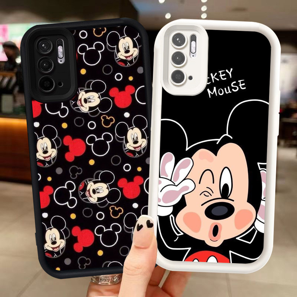 Z-23 Mickey Minnie Mouse Putih Hitam Casing untuk Xiaomi Redmi Note 10T 10 10S Pro Max 5G Case