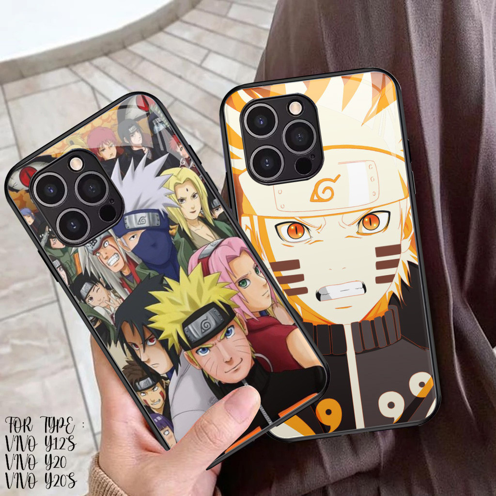 Kaca Mewah Casing untuk iPhone XS 12 Mini X XR 11 Pro Max Case T-10 Uzumaki Naruto