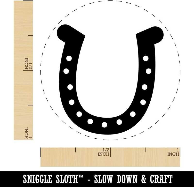 

Horseshoe Lucky A.B.C.D.E. Rubber Stamp for Stamping Crafting Planners - 1 Inch Medium ing