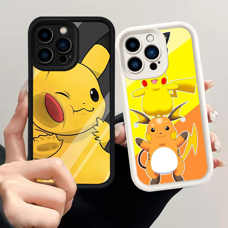 Casing untuk iPhone 12 XR Mini Pro Max Silikon Case H-18 Pikachu Pokemon