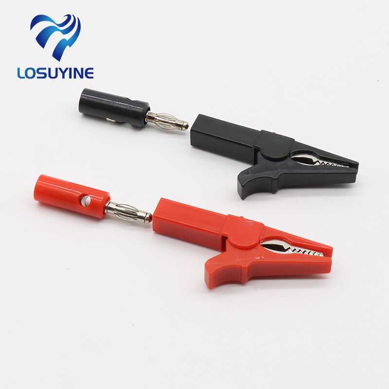 55MM aligator + BANANA PLUG, sonda tes dengan 4mm klip kabel Plug Banana