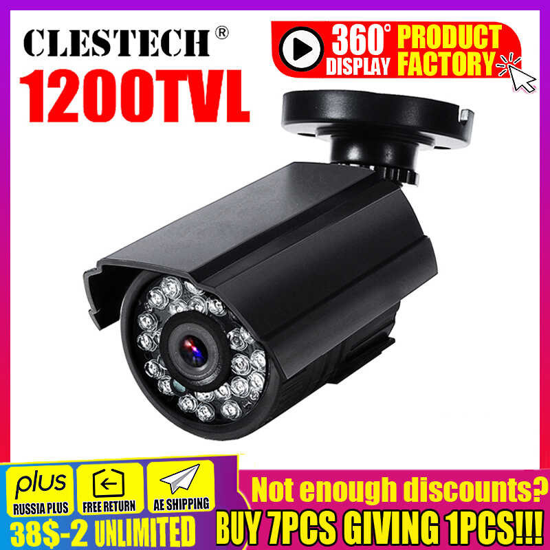 Real 1200TVL HD Mini Cctv Camera CVBS Outdoor Waterproof IR Night Vision Analog Color Monitorin