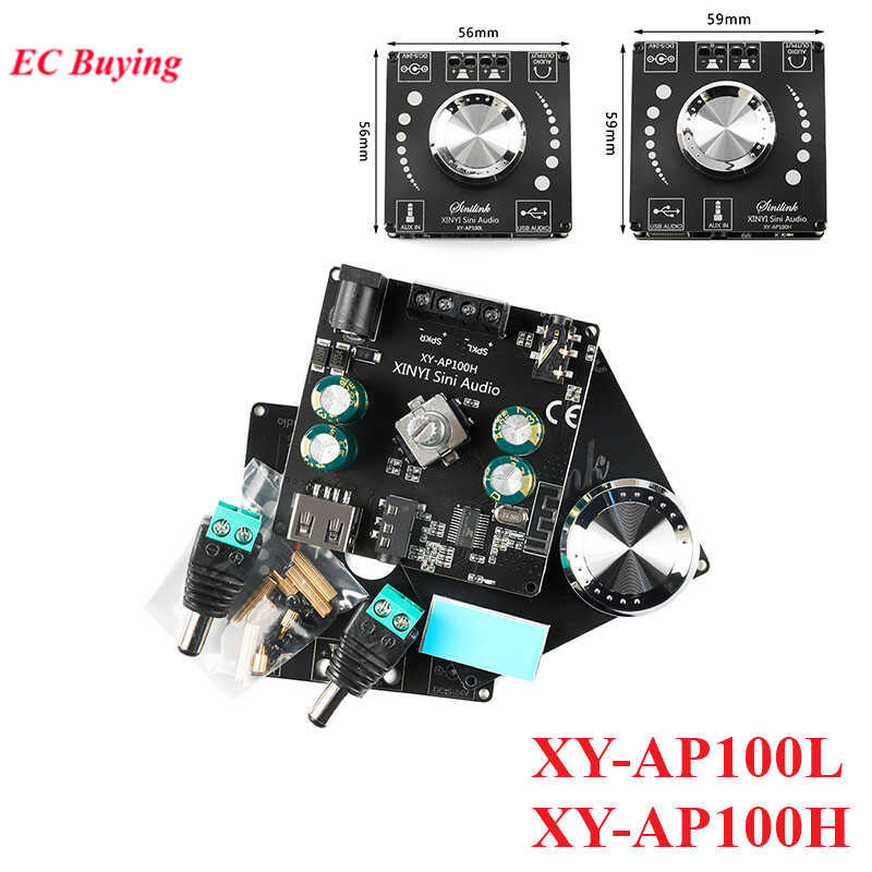 AP100H 100WX2 AP100L Bluetooth kompatibel 5.0 Stereo Amplifier Board Module AUX USB Sound Card