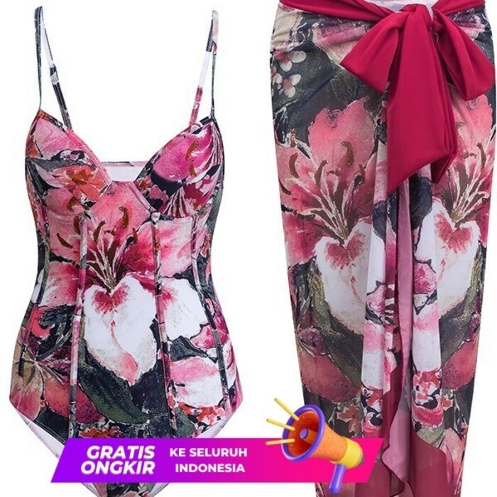 Pakaian Wanita  2024 Dekorasi Berenang Bagian Baru Quick Drying Printing Sexy Sunscreen Beach Advanc