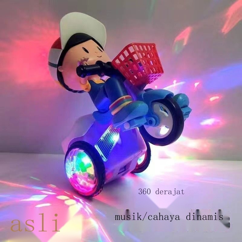 Model Sepeda Roda Tiga Listrik Anak-anak Douyin yang Sama untuk Anak Laki-laki dan Perempuan, Musik