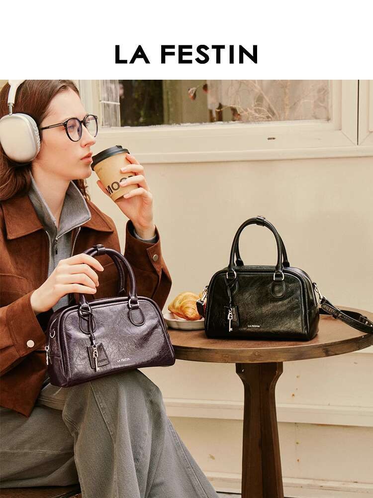 Lafayette Head layer Boston 2025 New Genuine Leather Women's Brown Crossbody Bag Commuter Handbag