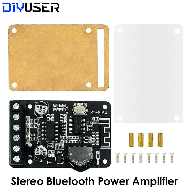 Bluetooth 10W/15W/20W Stereo Board 12V/24V High Power Digital Amplifier Module XY-P15W