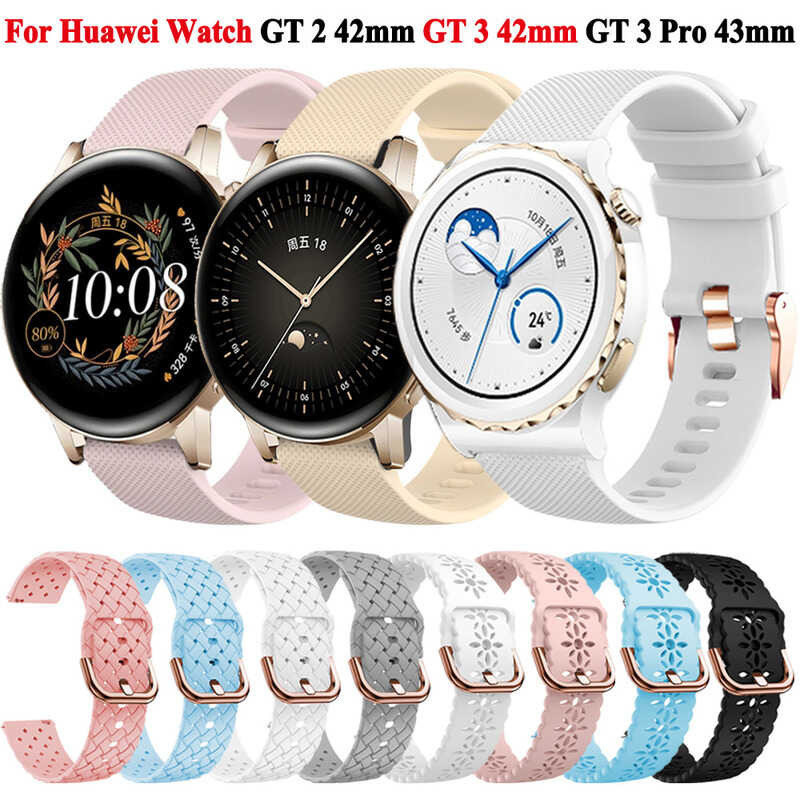 20 Smartwatch Strap Huawei GT2 GT 3 42 GT3 Pro 43 Honor ES Bracelet Silicone For Samsung Galaxy 4