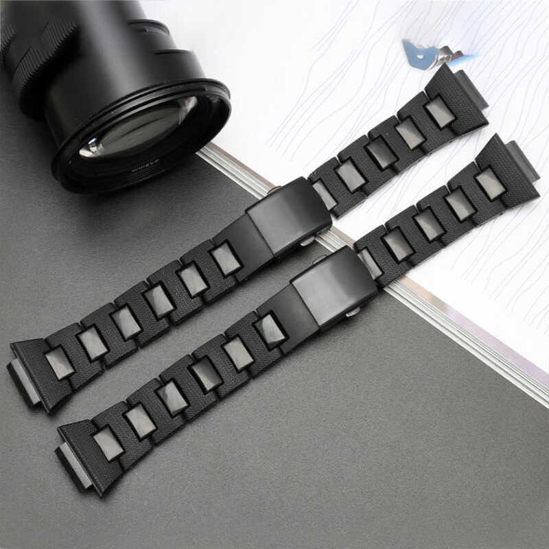 Quality 16mm High Bracelet Platic Watchband For G-hock DW-6900/DW9600/DW5600/GW-M5610 Men Black