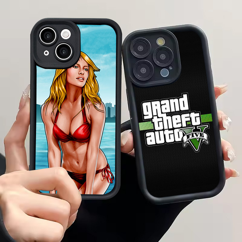 H-32 GTA 5 Game Casing untuk OPPO Reno A98 F15 A96 F9 11F 11 10 Pro 5G