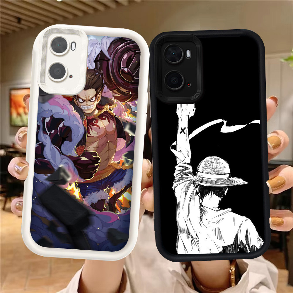 Z-52 One Piece Luffy Putih Hitam Casing untuk OPPO A76 A57e A57s A57 A36 Case