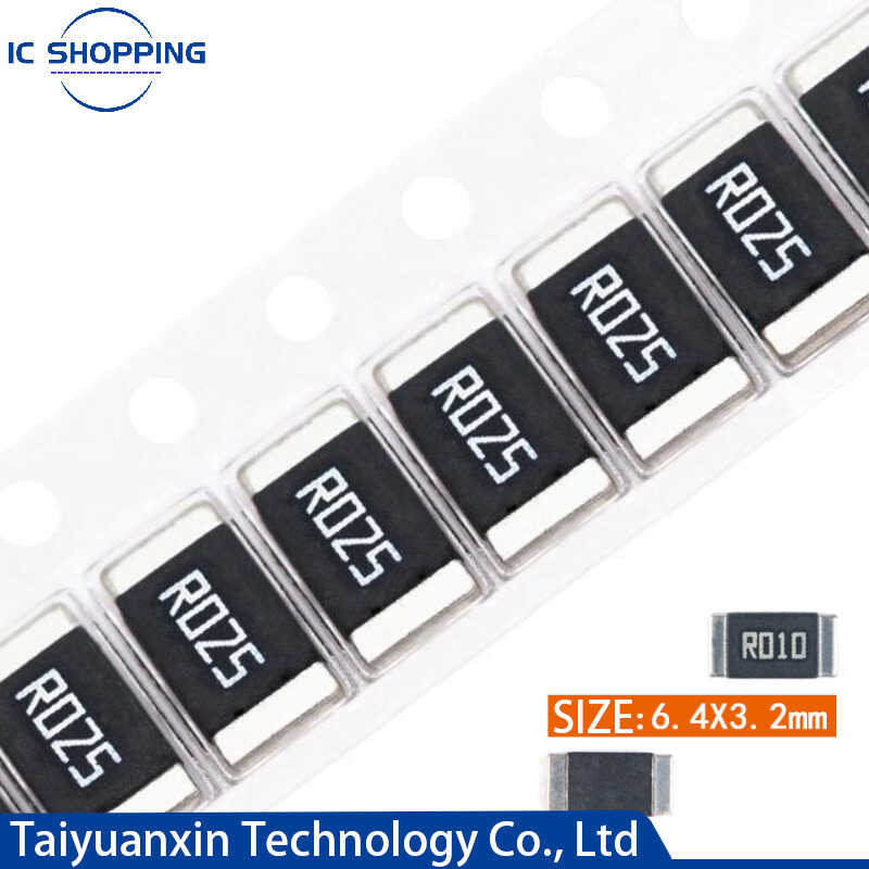 SMD 50PCS~1000PCS 2512 Alloy Sampling Resistor 1% 2W R040 R050 R060 R070 R100 R120 R150 R200 R2