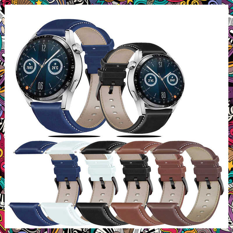 Original Leather Strap For watch GT3 46mm 42mm Runner Wacth Band Bracelet for huawei Watch GT 2