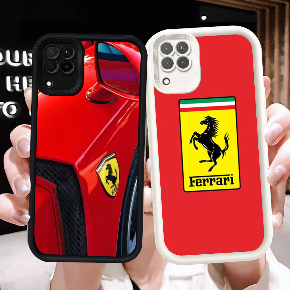 Z-46 Ferrari Putih Hitam Casing untuk Samsung Galaxy A12 A22 5G J7 J2 Prime J4 J6 Plus Case