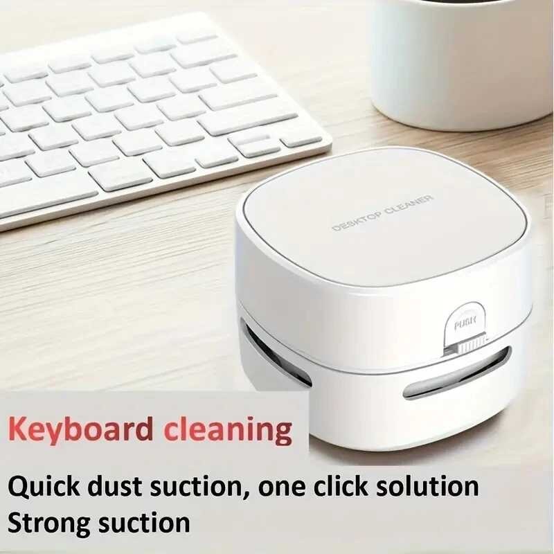 Portable Mini Vacuum Desk Dust Catcher Car Untuk Home Office Table Sweeper Desktop Pembersihkan