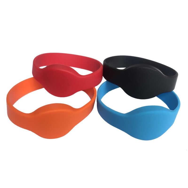 

10 PCS 13.56MHZ ISO 14443A 1K NFC Silicone rfid wristband