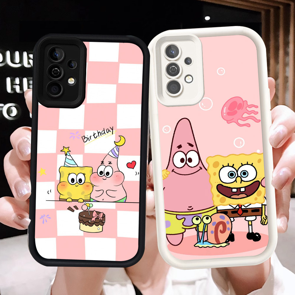 Z-44 SpongeBob Putih Hitam Casing untuk Samsung Galaxy A32 A13 A33 A23 5G Case