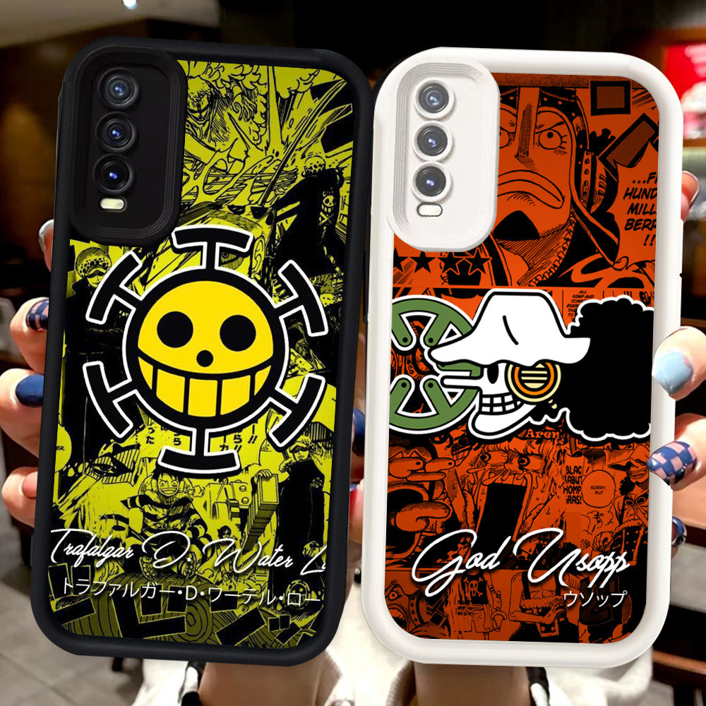 Z-55 Anime One Piece Putih Hitam Casing untuk Samsung Galaxy A30 A50 A50s A30s Case