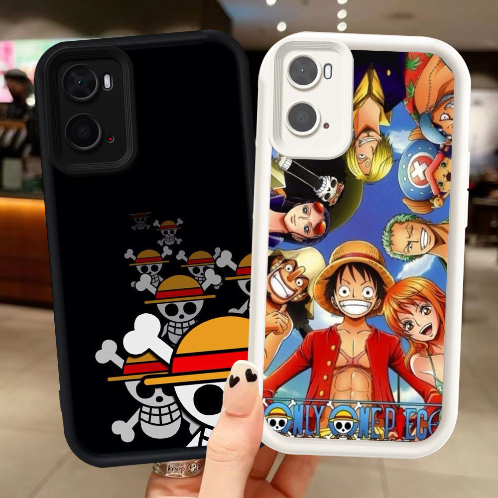 Z-55 Anime One Piece Putih Hitam Casing untuk OPPO A76 A57e A57s A57 A36 Case